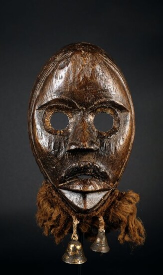 Mask (1) - Brass, Cotton, Wood - Ivory Coast - Early 20th century