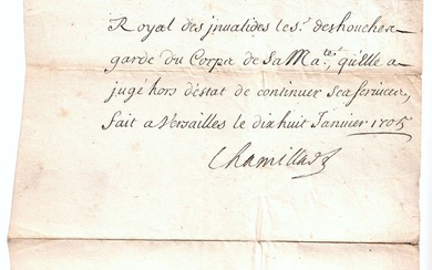 Michel De CHAMILLARD (1651-1721) Ministre... - Lot 63 - Vermot et Associés