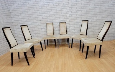 Mid Century Modern Harvey Probber High Back Mahogany Dining Chairs - Set of 6