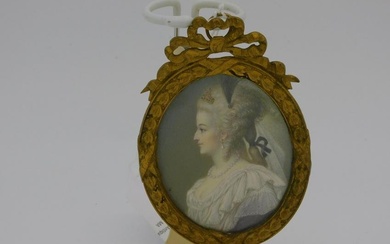 Miniature portrait depicting Marie Antoinette