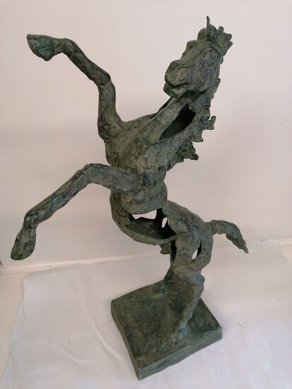 Modern horse - giant size - Contemporary - Patinated bronze - recent