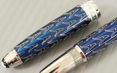 Montblanc Meisterstuck "Solitaire" Creer des liens Tu seres pur mail roller ball pen with box