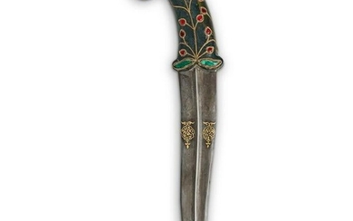 Mughal Style Damascus Stone Dagger