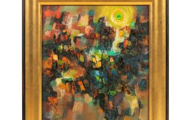 Mystery Artist 20thC. Abstract Modern Oil Painting