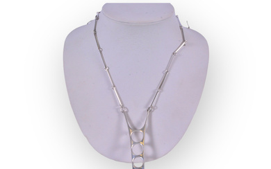 NECKLACE WITH LINK, silver, GEWE, Malmö 1966.