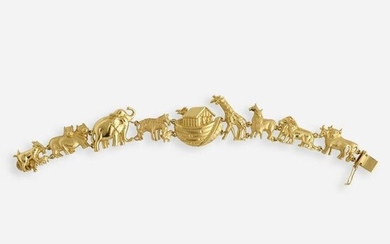 Noah's ark gold bracelet