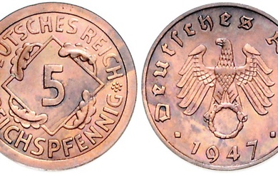 PROBEN, ALLIIERTE BESETZUNG, 5 Reichspfennig 1947 o.Mzz. mit Wertseite von J.316
