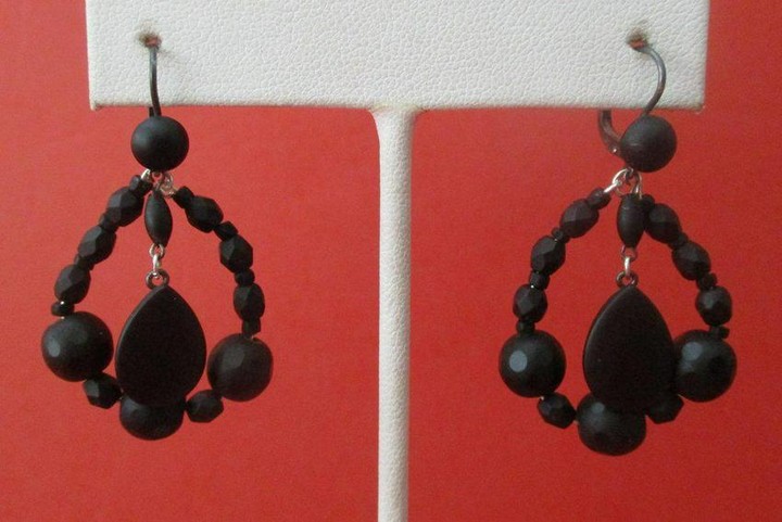 Pair of Antique Pate de Verre Earrings
