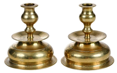 Pair of German Brass Candlesticks