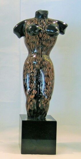 Paolo Rubelli - Rubelli Vetri D'Arte - "Bust of woman" sculpture - Murano glass with Aventurine