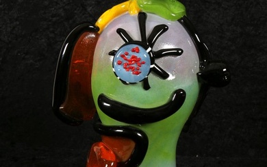 Paul Kostabi - Sculpture, untitled - 30 cm - Glass (stained glass)