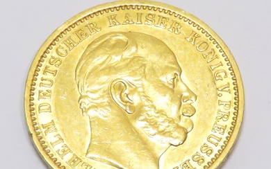 Pièce en or de 20 Mark "Wilhelm Ier-Royaume de Prusse, Allemagne", datée de 1878 (A)....