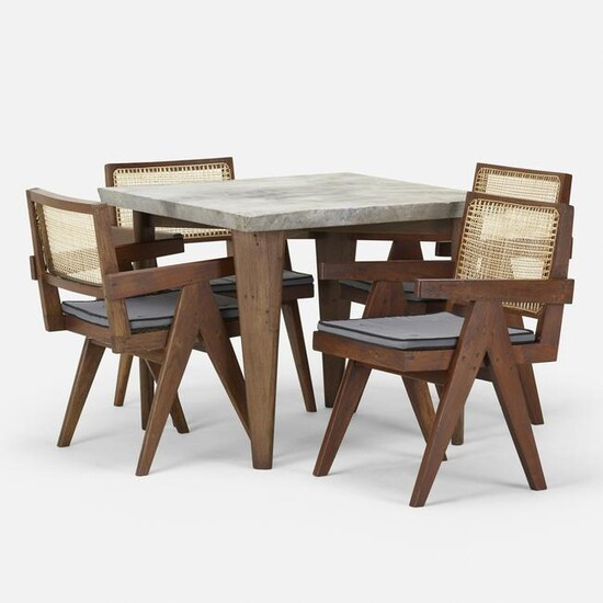Pierre Jeanneret, Rare dining set from Chandigarh