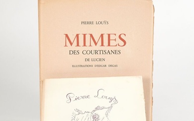 Pierre LOUS. Poèmes érotiques inédits. Paris (Nice), s.n. (André Bottin), 1945. Petit in-4, broché, couverture...