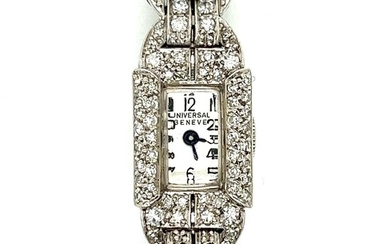Platinum Art Deco Cocktail Diamond Watch