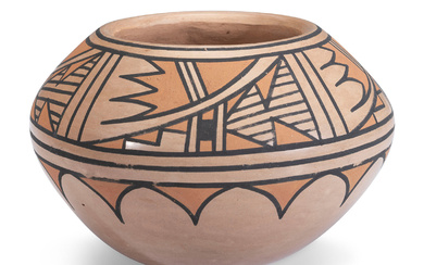 Polychrome Pottery Jar,Crucita Calabaza, Blue Corn