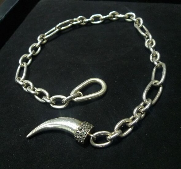 Pomellato - 925 Silver - Necklace with pendant marcasite