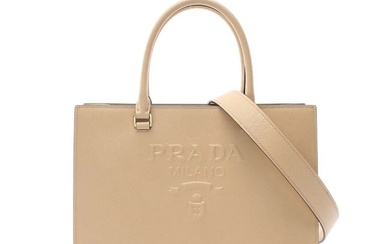 Prada Saffiano Lux Handbag Saffiano Leather Beige