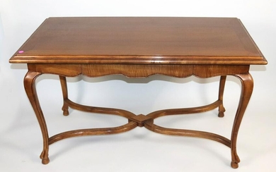 Queen Anne Style Table, Light Mahogany Finish