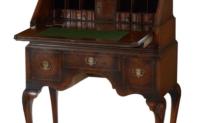 Queen Anne style walnut writing desk