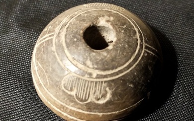 Quimbaya, Colombia, Stone pre-columbian spindle steering wheel - 2 cm