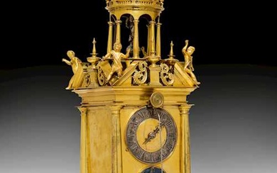 RARE BAROQUE LUCERNE "TOWER" CLOCK Lucerne, ca. 1680. The case signed 'Martin Käppelin A Lucerna' (Martin Käppelin, mentioned 1652–1669, deceased 1691).