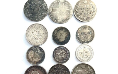 RUSSIE Lot de douze monnaies d'argent de... - Lot 63 - Rossini