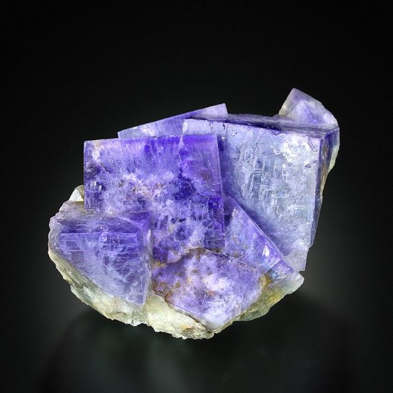 Rare Fluorescent Purple & Blue FLUORITE Specimen - 9×7×5 cm - 305 g