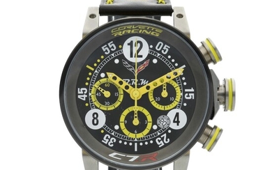 Reference V12-44-COR-01 Corvette Racing A limited edition black PVD and yellow lacquered stainless steel automatic chronograph wristwatch with date, Circa 2015, BRM (BERNARD RICHARDS MANUFACTURE)