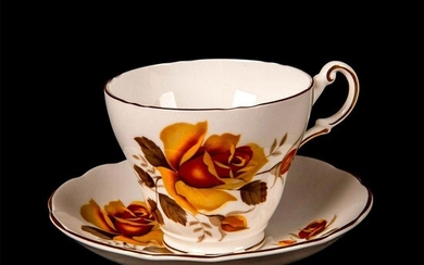 Regency Bone China Teacup and Saucer, Yellow Rose