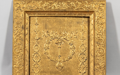 Rococo-revival Gilded Fireplace Surround and Cover Insert