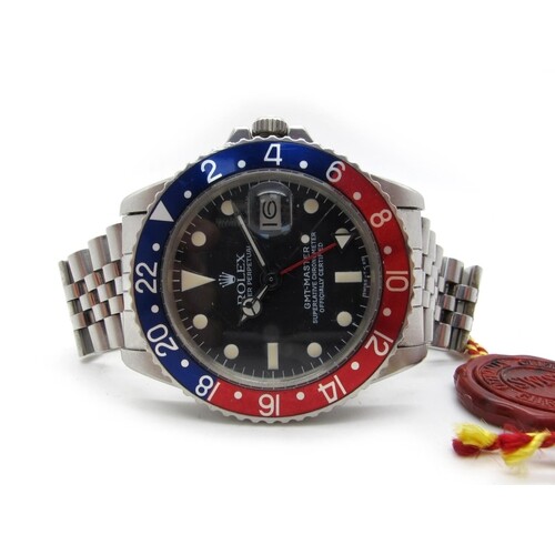 Rolex; A 1960's GMT Master Automatic Gent's Wristwatch, Ref:...