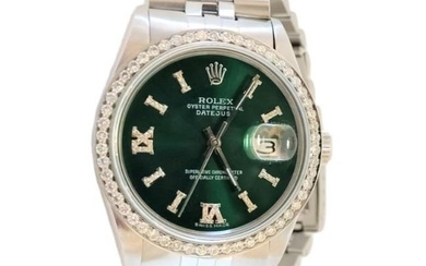 Rolex Datejust 16014 Green Roman