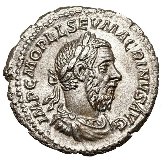 Roman Empire. Macrinus (AD 217-218). AR Denarius,Rom, JUPITER hält Blitzbündel - Top!
