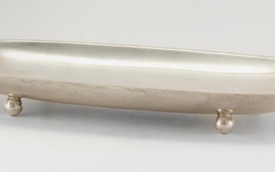 S. KIRK & SON STERLING SILVER BREAD TRAY Oblong, on four ball feet. Length 11". Approx. 9.2 troy oz.