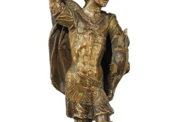 Scultura l'arcangelo Michele. Germania XVI secolo