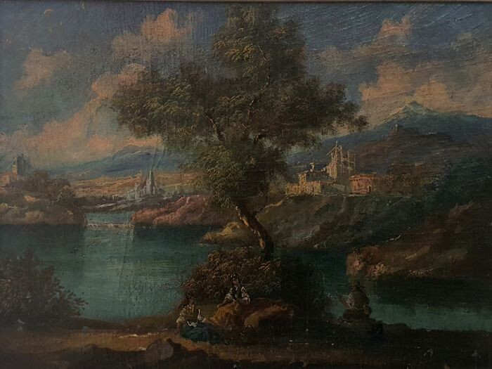 Scuola italiana, XIX secolo - Paesaggio