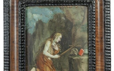 Scuola piemontese sec.XVII "Maddalena" olio su