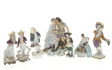 Seven Porcelain Figurines.
