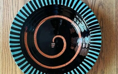 Signed "Cline" Gorgeous Glazed Plate