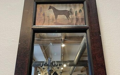 Small Federal Style Mirror w Horse