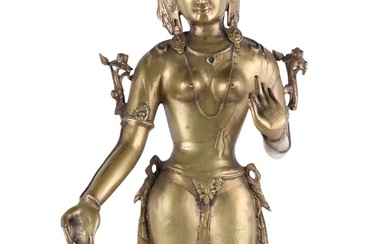 Southeast Asian Gilt Bronze Buddhist Deity