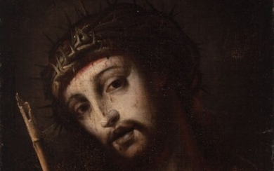 Spanish school; second third of the XVII century. "Ecce Homo. Oil on canvas. Relined.