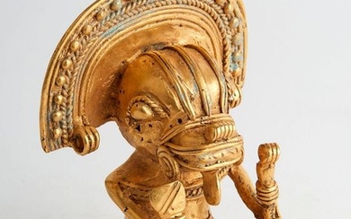 Statuette in gold bottom (tumbaga) representing a dignitary...