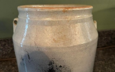 Stoneware Crock w/ Handle - Has Damage