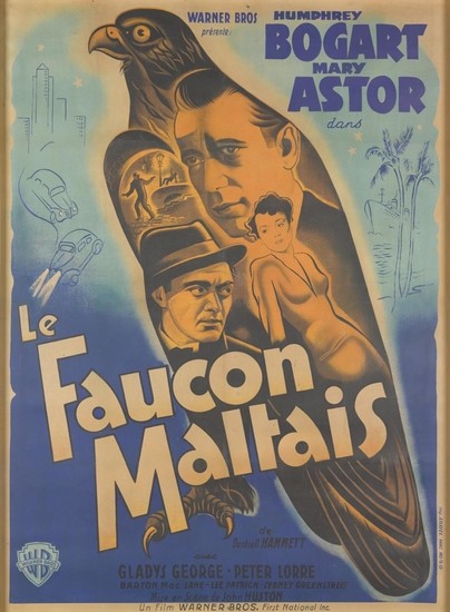 THE MALTESE FALCON / LE FAUCON MALTAIS (1941) POSTER, FRENCH