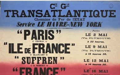 TRAVEL POSTERS: Early 20th century French Compagnie Général...