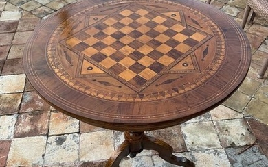 Table - Louis Philippe Style - Chestnut - Late 19th century