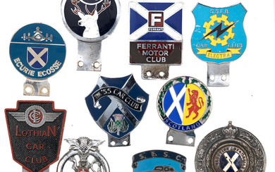 Ten Scottish car club badges
