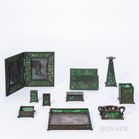 Ten-piece Apollo Studios Floral Pattern Desk Set